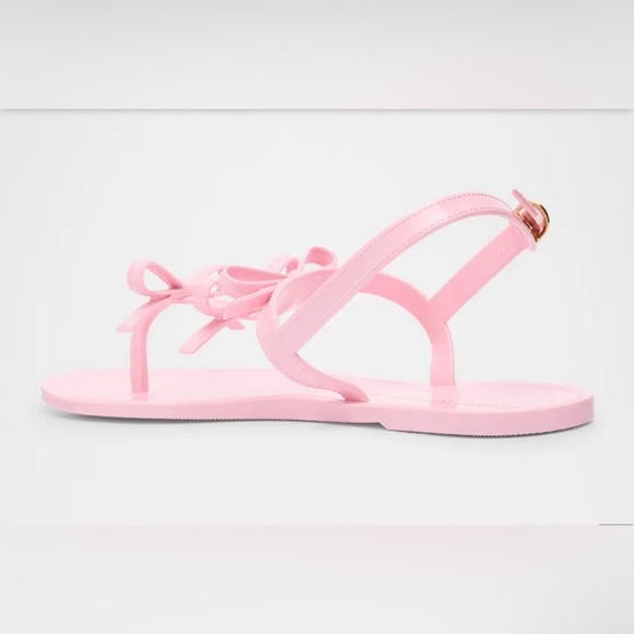Stuart Weitzman Felicity Bow Jelly Sandals In Pink Size 38.5 / 8 - Picture 5 of 11